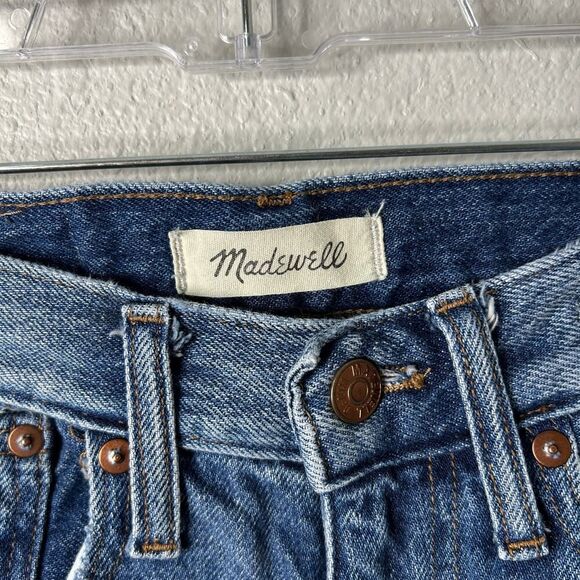 Madewell The Mom Jean Downey Wash Distressed High Rise Ankle Womens 26 - Picture 5 of 10